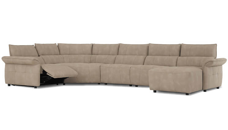 Elegance Ecksofa mit Relaxfunktion beige Seats and Sofas