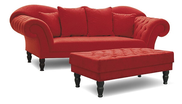 Colorado Sofa mit Hocker rot