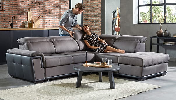 Edge Ecksofa grau