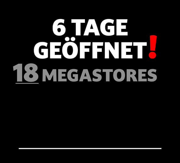 6 Tage geöffnet banner